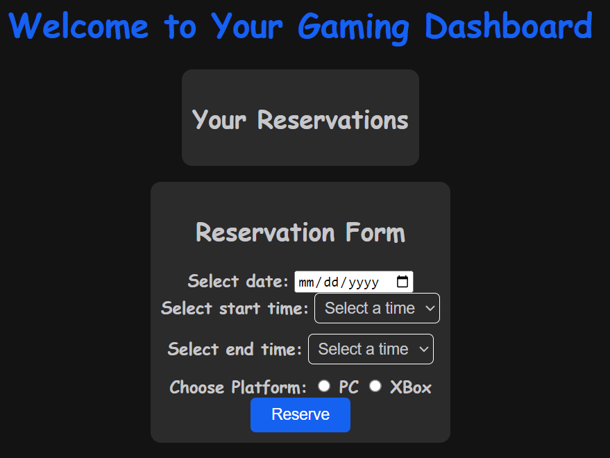 Game-Lounge-Reservation-System